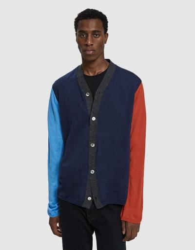 Comme Des Gar Ons Shirt Color Blocked Cardigan
