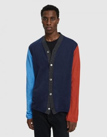 Comme Des Gar Ons Shirt Color Blocked Cardigan