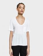 T By Alexander Wang Classic Cropped Tee In White