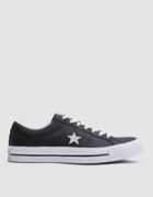 Converse One Star Ox Leather Sneaker In Black
