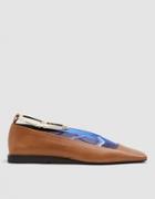 Jil Sander Tripon Mixed Material Loafer With Gold Ring