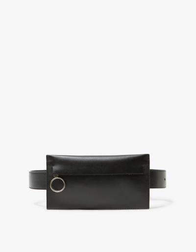 Off-white Single Pouch Hip Belt Bag In Black
