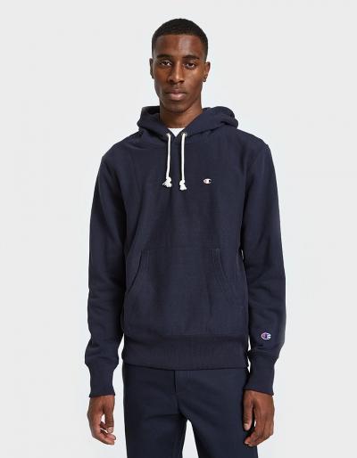 Champion Reverse Weave Rw Hooded Sweatshirt In Navy
