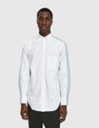 Thom Browne Bicolor Classic Long Sleeve Shirt In Oxford