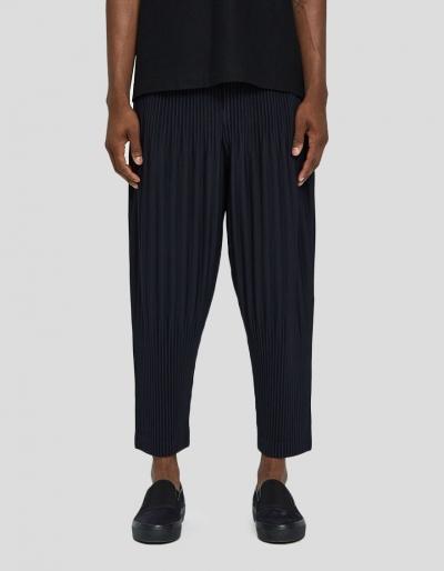 Issey Miyake Homme Plisse Basic Pleated Pants In Navy
