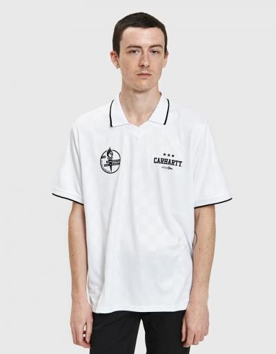 Carhartt Wip S/s Stadium Polo In White / Black