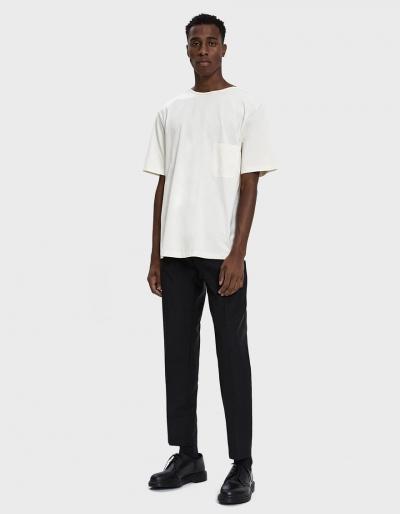 Lemaire S/s Light Tee-shirt In Ecru