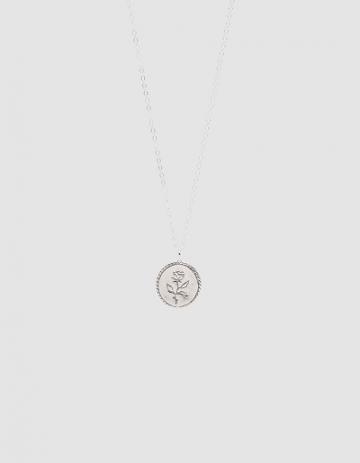 Wolf Circus Rose Coin Necklace In