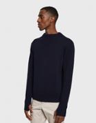 Andersen-andersen Symmetrical Crewneck In Navy Blue