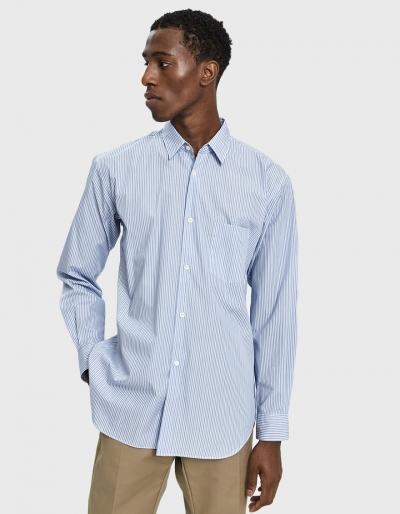 Comme Des Gar Ons Shirt Forever Button Up Shirt In Multi Blue