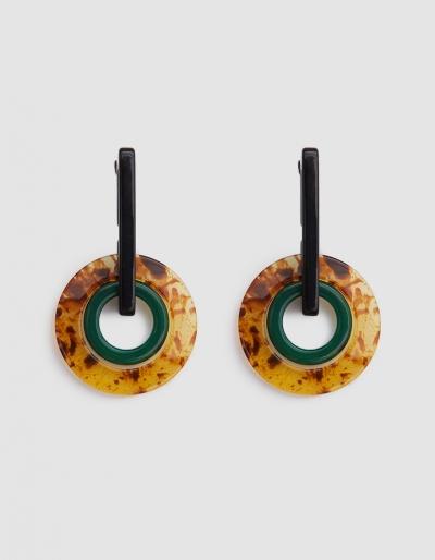 Rachel Comey Odile Earrings In Black Tortoise