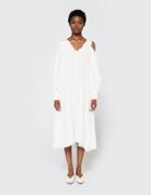 Tibi Edwardian Silk V-neck Dress