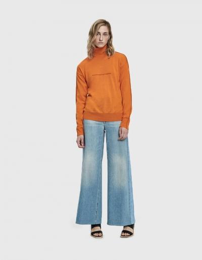 Mm6 Maison Margiela Lightweight Sweater In Orange