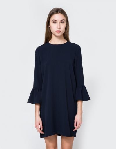 Ganni Clark Dress In Total Eclipse