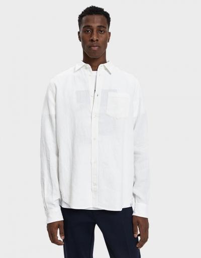 Norse Projects Osvald Textured Cotton Shirt In Kit White
