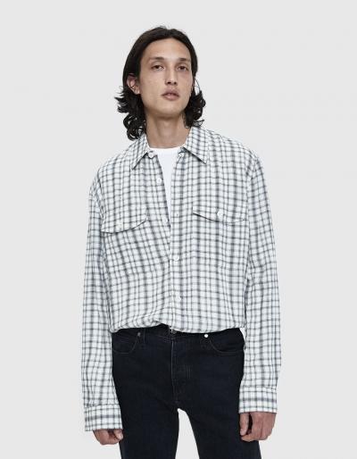 Our Legacy Cpo Button Up Shirt In White Crepe Check