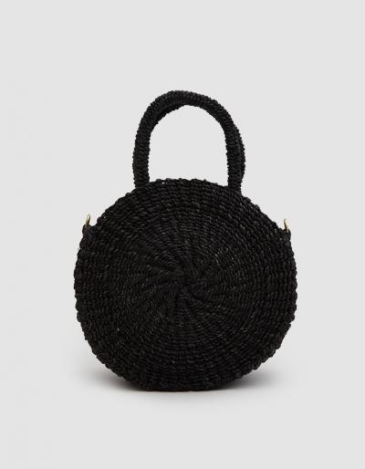 Clare V. Woven Petit Alice Bag In Black