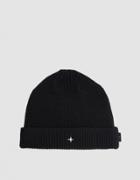 Stone Island Knit Wool Beanie In Black