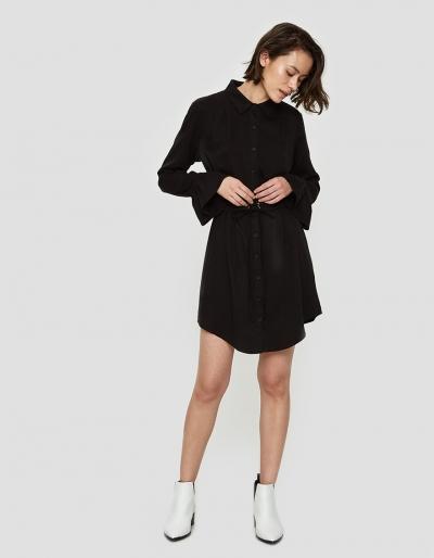 Farrow Sara Belted Dress In Black
