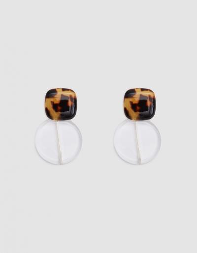 Rachel Comey Arc Earrings In Tortoise Clear
