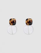 Rachel Comey Arc Earrings In Tortoise Clear