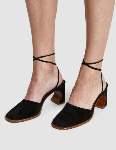 By Far Shoes Iris Heel In Black