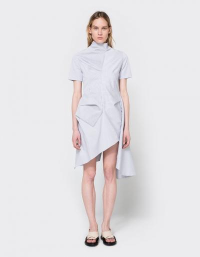 J.w. Anderson Front Drape Cotton Dress
