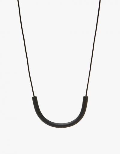 Surface Handmade Cylinder Necklace In Black