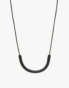 Surface Handmade Cylinder Necklace In Black