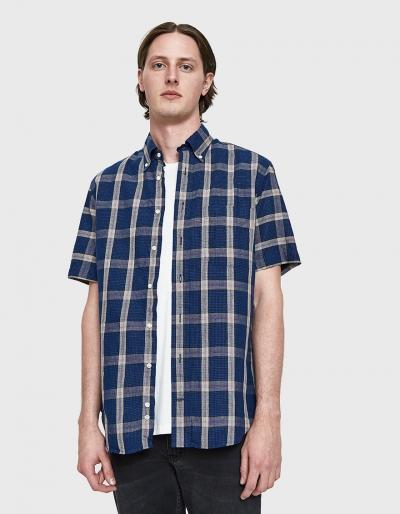 Gitman Brothers Vintage Graph Plaid Cotton/linen Plaid