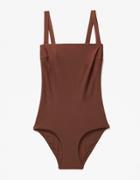 Matteau Swim Square Maillot In Cocoa