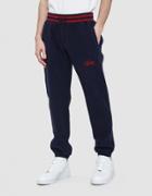 Aim  Leon Dore Reverse Fleece Pants In Navy