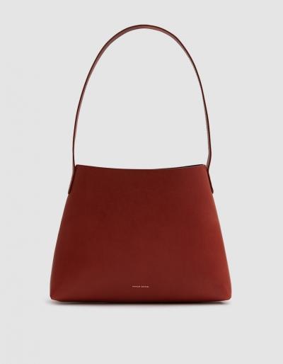 Mansur Gavriel Small Hobo Bag In Brandy/avion