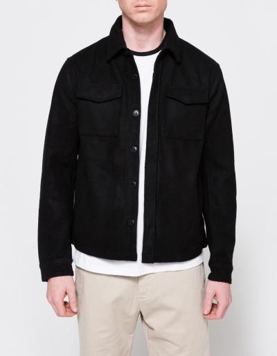 Topman Ltd Wool Button Overshirt