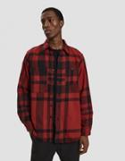 Engineered Garments Work Plaid Shirt In Red/black