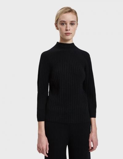 Sori Victoria Ribbed Sweater In Black