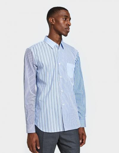 Comme Des Gar Ons Shirt Yarn Dyed Cotton Poplin X Cotton Poplin