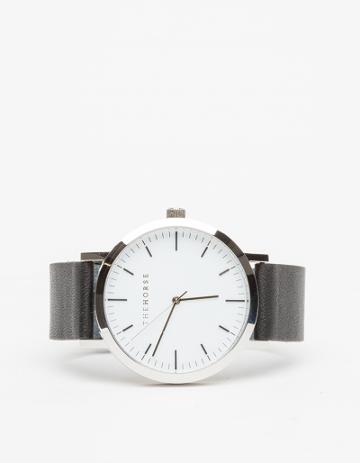 The Horse Silver/ Black Band Watch
