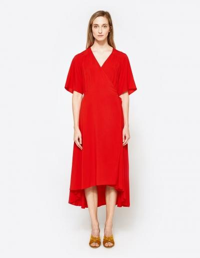 Just Female Tan Wrap Dress