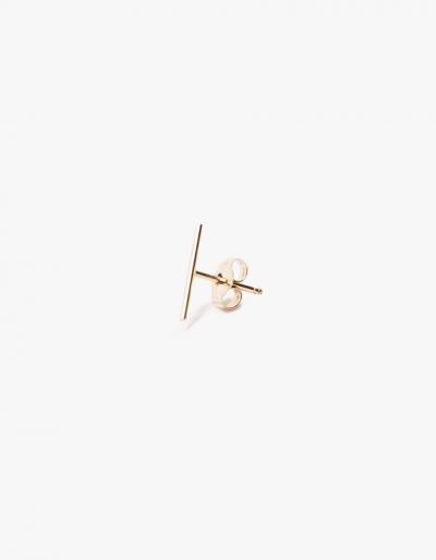 Kathleen Whitaker Long Staple Stud In Yellow Gold