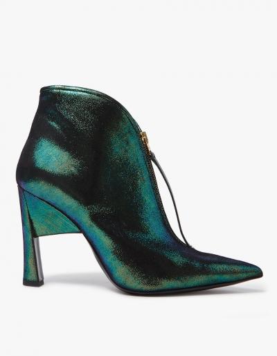 Marni Ankle Boot In Emerald/black