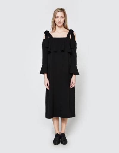 Ganni Clark Dress In Black