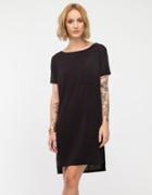 T By Alexander Wang Classic Boatneck Dress In Black