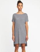 T By Alexander Wang Classic Boatneck Dress In Grey