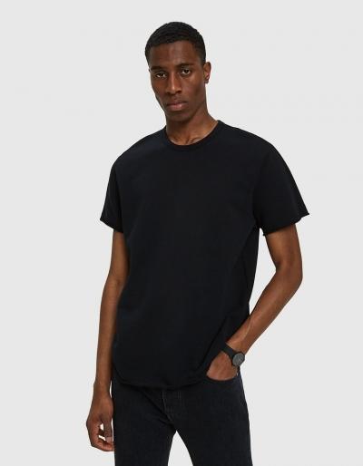 Reigning Champ Terry Cut-off Ss Crew In Black