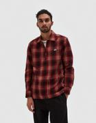 Obey Loose Moves Woven Shirt In Burgundy