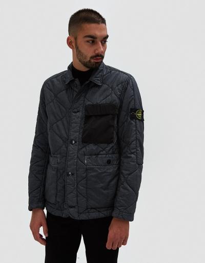 Stone Island Resin Poplin Garment Dyed Quilted Jacket