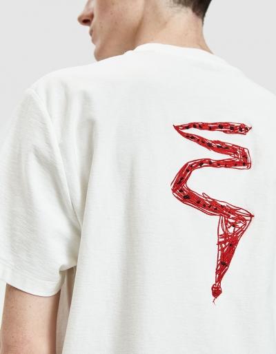 Our Legacy Box T-shirt In Python Embroidery