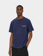 Native Youth Broads Woven Tee In Navy
