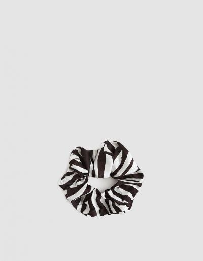 Ganni Blakely Silk Scrunchie In Ganache